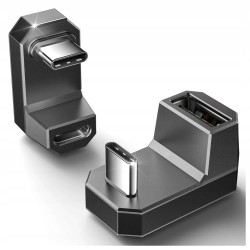 JSAUX 2x Przejściówka 180° USB-C męska do USB-C żeńskiej + USB-C do USB-A
