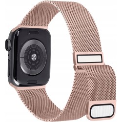 Outlet Metalowa bransoleta do Apple Watch 42-49 mm stal nierdzewna różowa