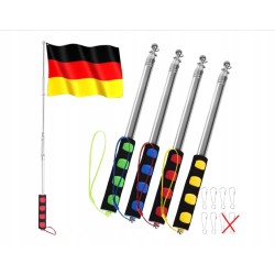 Nizirioo teleskopowy uchwyt flagi ręczny stal nierdzewna komplet 4 szt