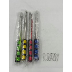 Nizirioo teleskopowy uchwyt flagi ręczny stal nierdzewna komplet 4 szt