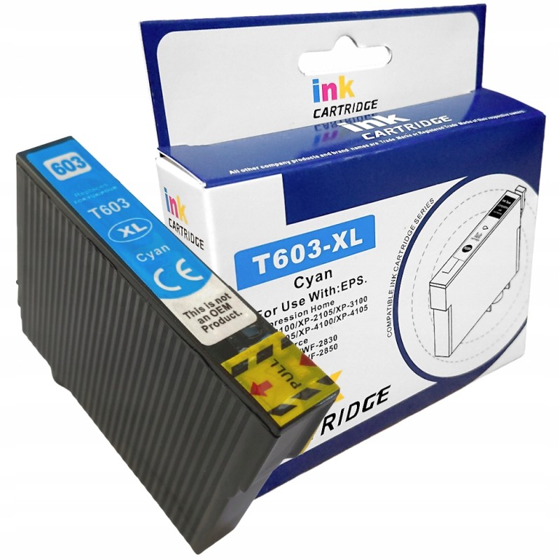 Outlet Tusz zamiennik Epson 603XL cyjan (cyan) T03A2 wydajność 350 stron