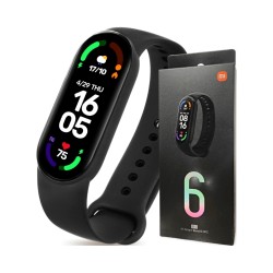 Outlet Smartband Xiaomi Mi Band 6 czarny amoled bluetooth 125 mAh pulsometr