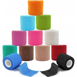 ANAMPION Spójny bandaż 12 rolek 5 cm X 4,5 m wielofunkcyjny oddychający