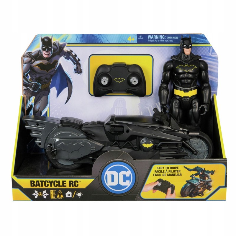 USZKODZONY DC Batman Batcycle RC pojazd sterowany pilotem z figurką Batmana