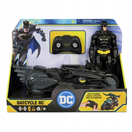 USZKODZONY DC Batman Batcycle RC pojazd sterowany pilotem z figurką Batmana