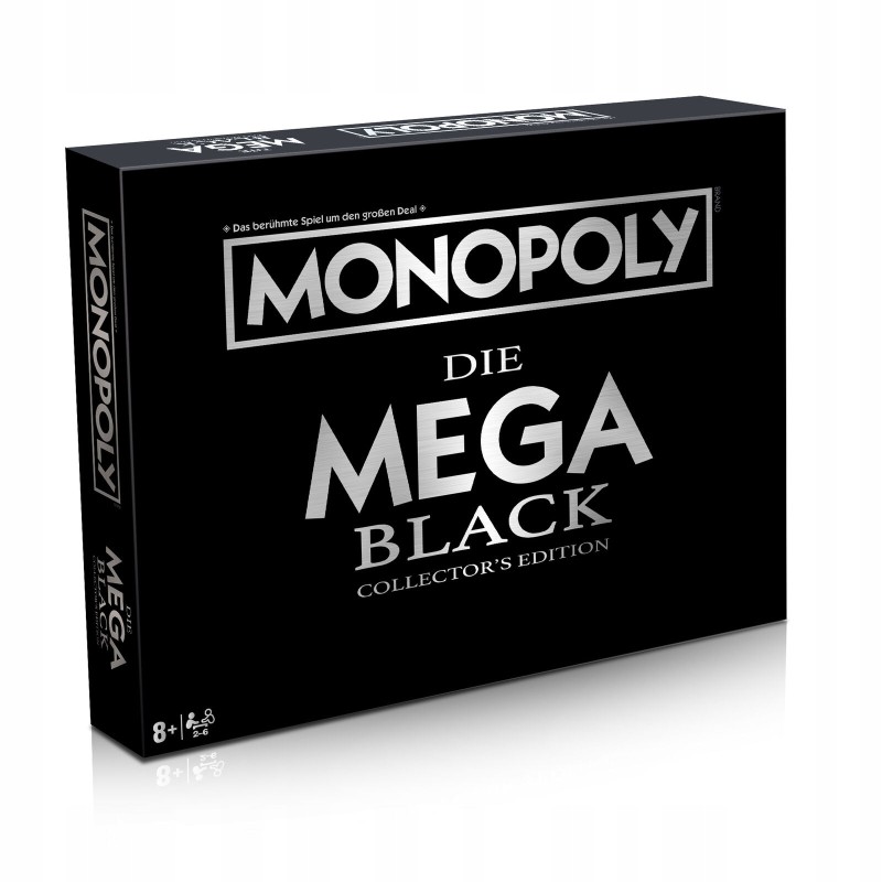 Outlet Gra planszowa Monopoly Mega Black DE Winning Moves 8 lat+ 2-6 graczy