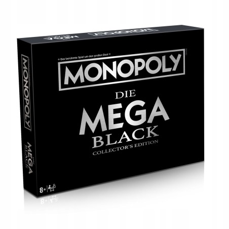 Outlet Gra planszowa Monopoly Mega Black DE Winning Moves 8 lat+ 2-6 graczy