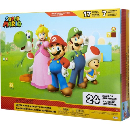 Outlet Kalendarz Adwentowy Super Mario 24 figurek z planszą z okienkami