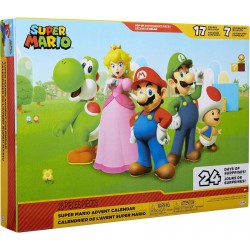 Outlet Kalendarz Adwentowy Super Mario 24 figurek z planszą z okienkami