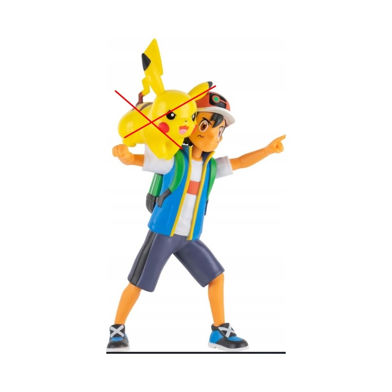 Outlet Pokemon figurka Ash wys.12cm Jazwares ruchoma głowa kolekcja OPIS