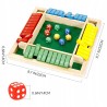 SHUT THE BOX ZAMKNIJ PUDEŁKO DREWNIANA GRA W KOŚCI PLANSZOWA RODZINNA KOLOR