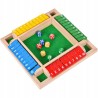 SHUT THE BOX ZAMKNIJ PUDEŁKO DREWNIANA GRA W KOŚCI PLANSZOWA RODZINNA KOLOR
