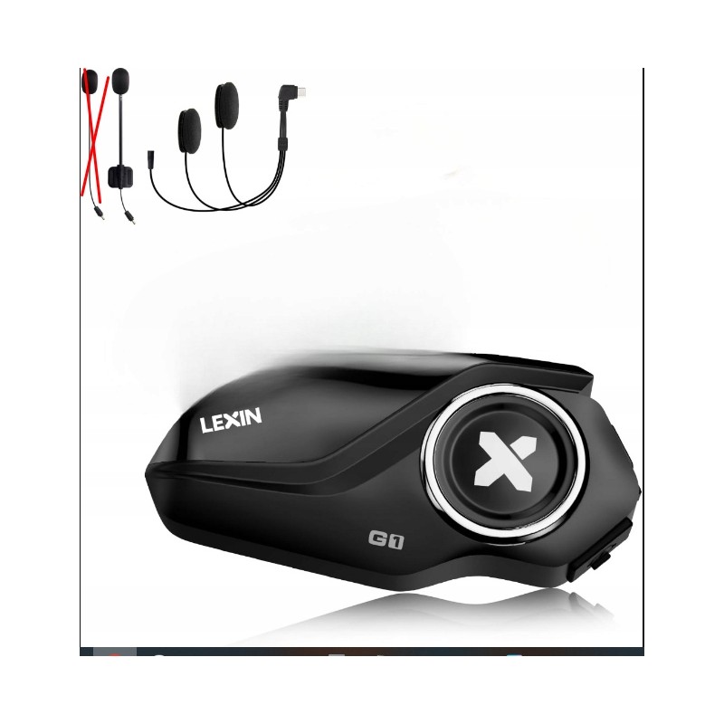 Outlet Interkom Motocyklowy Radiotelefon Mikrofon Bluetooth Lexin G1 Zestaw