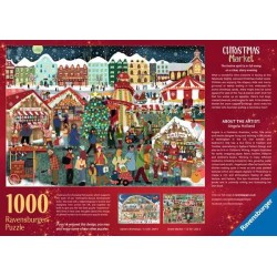Outlet Puzzle 2D Ravensburger Jarmark Świąteczny 1000 elementów włókna lnu