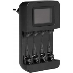 AmazonBasics ładowarka AA AAA 4 akumulatory LCD inteligentna 100-240 V