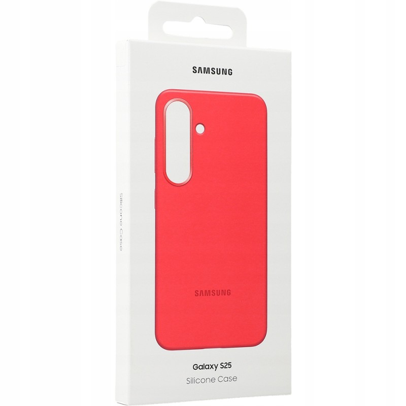 Outlet Etui plecki Samsung Silicone dla Galaxy S25 czerwone