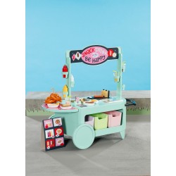 Outlet Zestaw z przekąskami grill Baby Born na kółkach Food Truck frytki CE