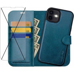 OCASE Zdejmowane etui iPhone 12/12 Pro Magnetyczne etui z portfelem