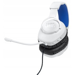 Słuchawki gamingowe JBL Quantum 100P dla graczy PS Xbox PC mikrofon białe