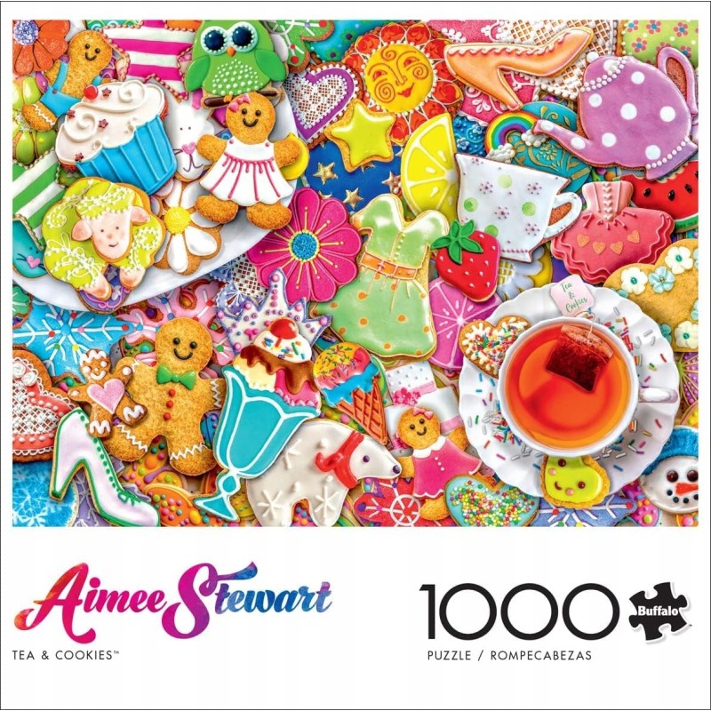 Outlet Buffalo Games Aimee Stewart Herbata i ciasteczka 1000 el. puzzle