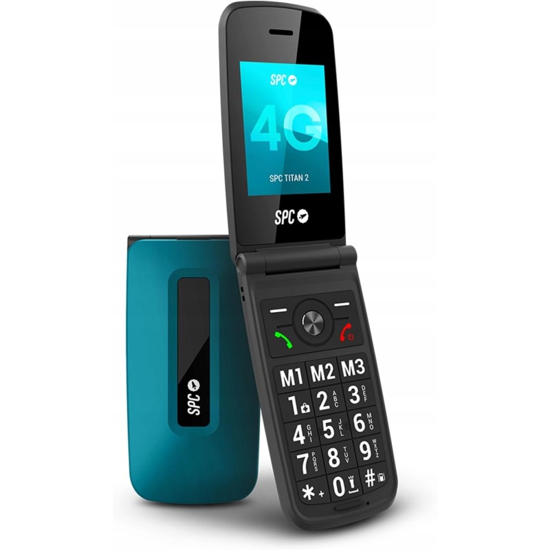 Outlet SPC Titan 2 telefon senior 4G klapka duże klawisze SOS bateria 7 dni