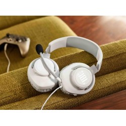 Outlet Słuchawki przewodowe wokółuszne JBL Quantum 100 mikrofon białe OPIS