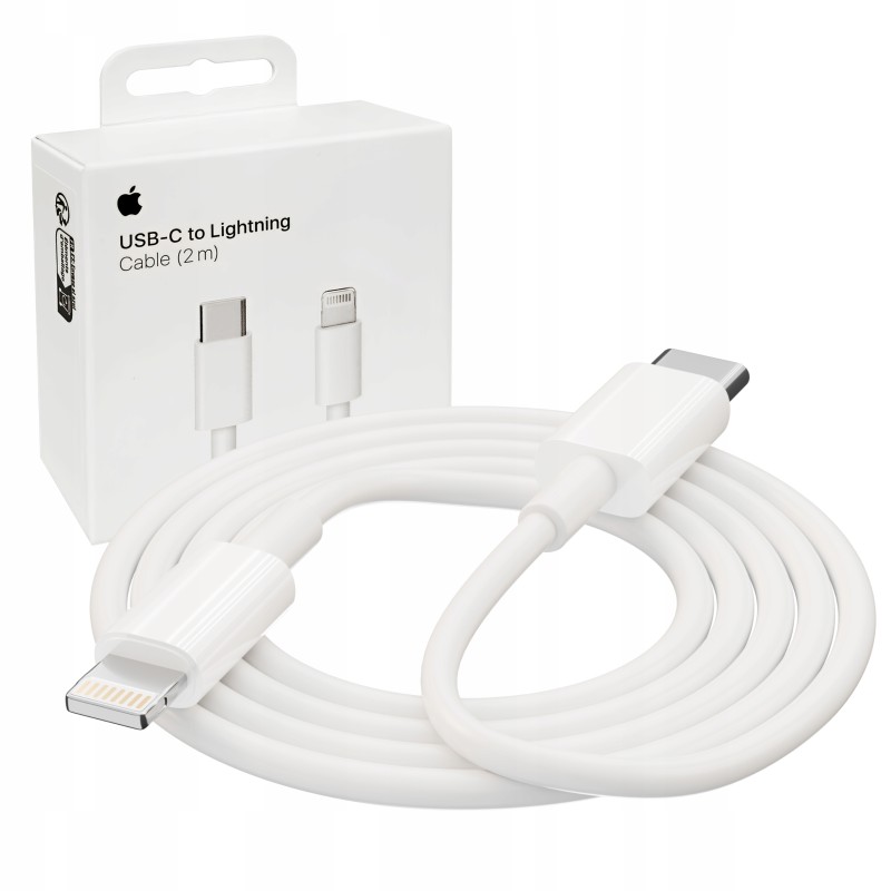 Outlet Apple kabel USB typ C Lightning dł. 2 m biały oryginalny do iPhone