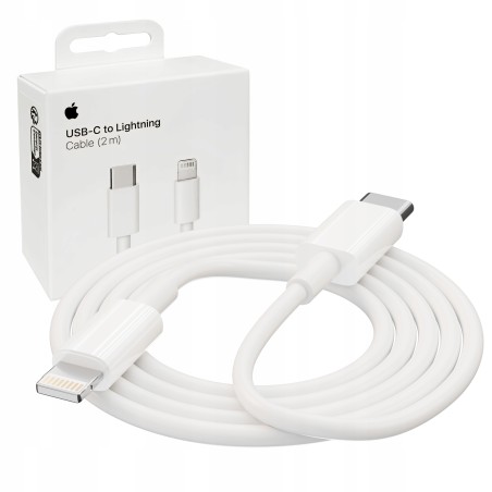 Outlet Apple kabel USB typ C Lightning dł. 2 m biały oryginalny do iPhone