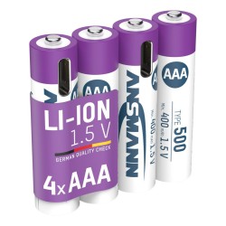 Ansmann 400mAh akumulatorki 4x AAA typ 500 ładowanie USB-C do urządzeń
