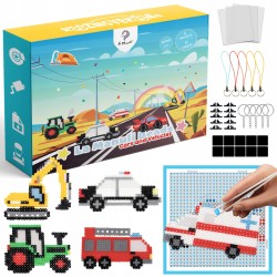 Outlet Koraliki do prasowania La Manuli Zestaw Pojazdy 6000 szt magnesy