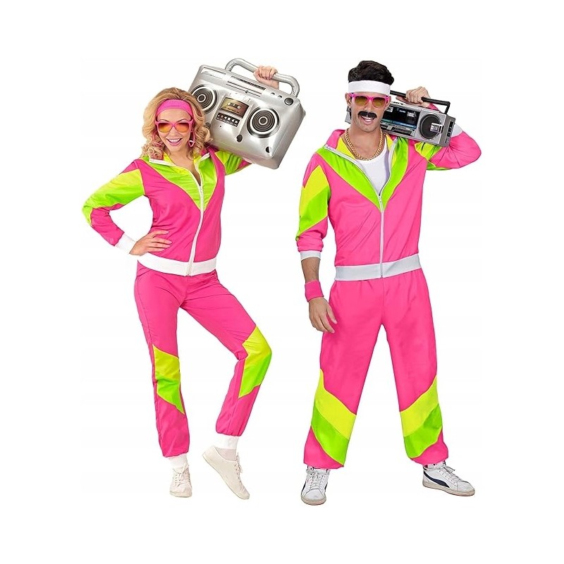 Outlet Strój kostium dresiara DISCO lata 80 sportowiec bal różowy r. XXL