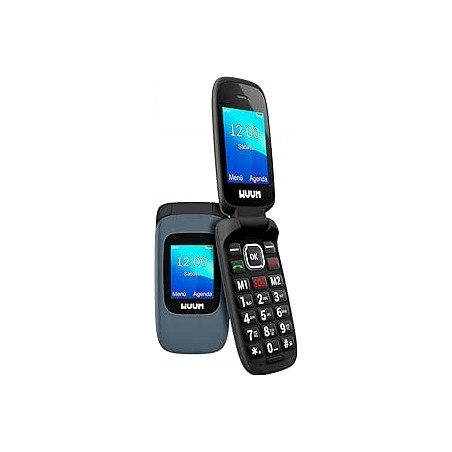 WUUM Clap telefon klapka dual screen SOS Bluetooth 800mAh USB C niebieski