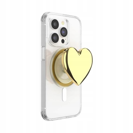 Outlet PopSockets uchwyt na MagSafe do iPhone'a złote serce magnetyczny