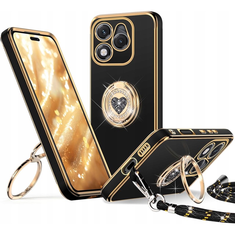 Outlet Etui pancerne XYZ Honor 400 Lite z smyczą i pierścieniem stojakiem