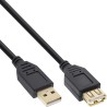 Outlet InLine 34611S kabel standard USB 2.0 przedłużacz dł. 10m czarny