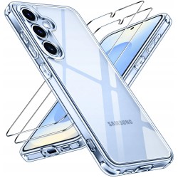 Outlet ivoler etui Galaxy S25 5G przezroczyste + 1 szt. szkło hartowane