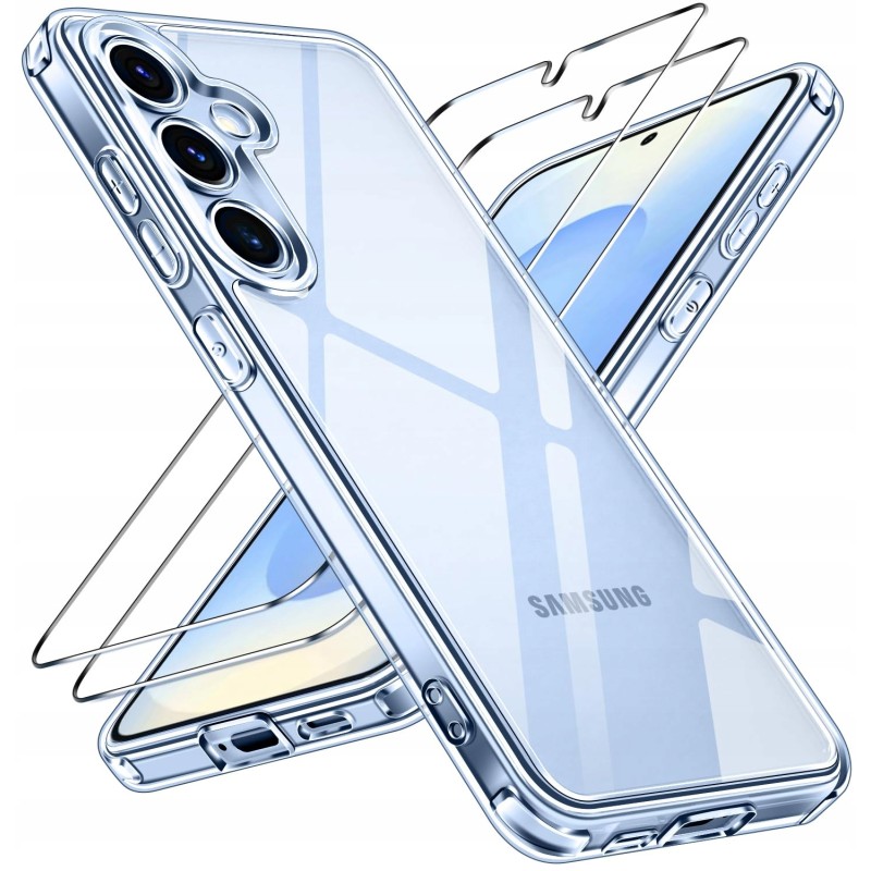 Outlet ivoler etui Galaxy S25 5G przezroczyste + 1 szt. szkło hartowane