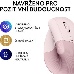 Outlet Myszka bezprzewodowa Logitech Lift różowa