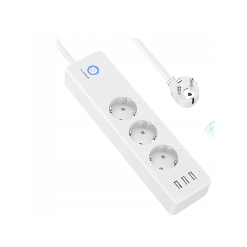 Outlet Gosund Smart listwa WiFi 3 gniazda 3 USB 5m sterowanie Alexa Google