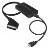 Adapter SCART HDMI 720p 1080p konwerter TV projektor DVD VHS Plug & Play