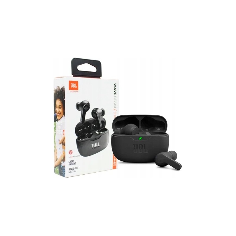 Outlet JBL Wave Beam Deep Bas słuchawki bezprzewodowe Bluetooth 5.2 czarne