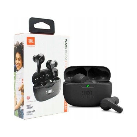 Outlet JBL Wave Beam Deep Bas słuchawki bezprzewodowe Bluetooth 5.2 czarne