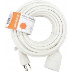 Outlet Zenitech przedłużacz T12 T13 5m 3x1.5mm biały kabel sieciowy