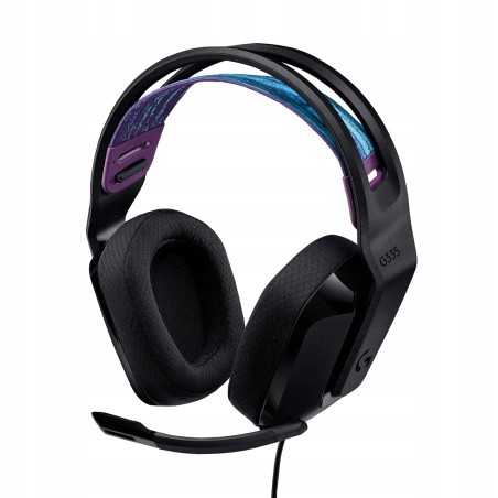 USZKODZONY Słuchawki gamingowe Logitech G335 z mikrofonem flip, czarne,