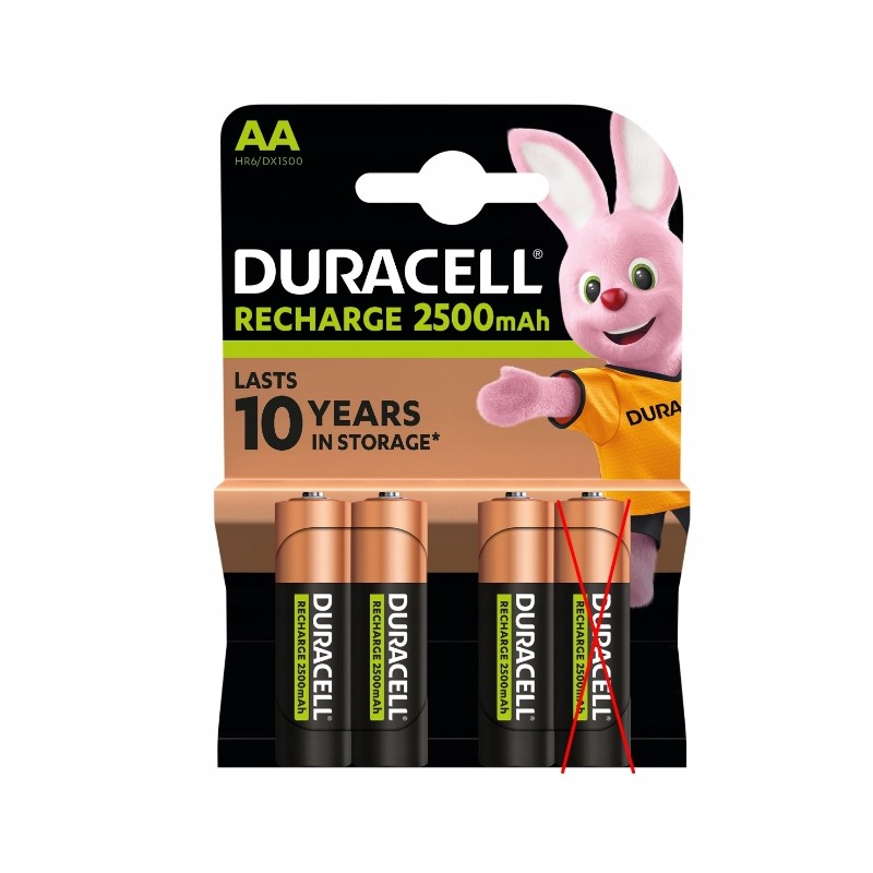 Outlet Duracell akumulatorki AA 2400mAh NiMH 3 szt PreCharged HR06