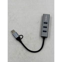 Outlet Hub USB-C/USB-A LogiLink 3x USB 3.0 RJ45 Ethernet sieciowy 1G 5Gbs