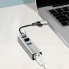 Outlet Hub USB-C/USB-A LogiLink 3x USB 3.0 RJ45 Ethernet sieciowy 1G 5Gbs