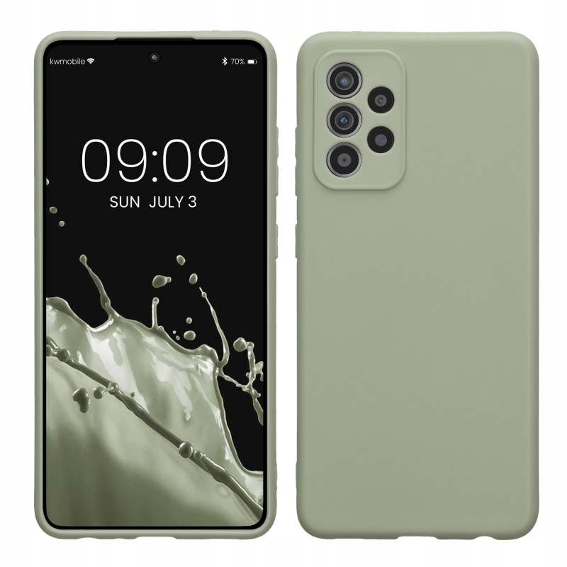 Outlet Kwmobile etui Samsung Galaxy A52/5G/A52s TPU matowe szaro zielone