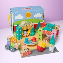 Outlet Klocki drewniane Melissa & Doug Miasto do montażu 73 el. 2+ CE