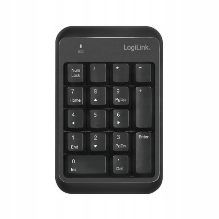 Outlet Klawiatura numeryczna Logilink membranowa czarna Bluetooth niski